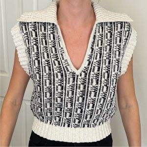 NWT & Other Stories Black and White Knit Vest